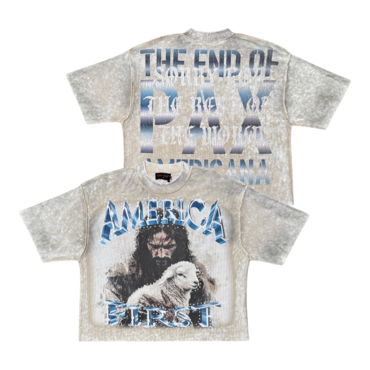 RARE PEACE: Jesus + Lamb Waffle Crop RT6025